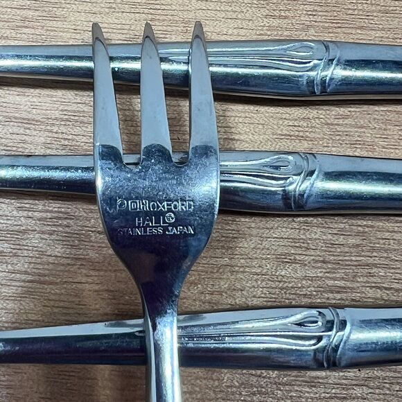 4x DH Oxford Hall OXH14 Bamboo Cocktail Forks Flatware Japan Seafood  Disc 5 3/4 - Picture 2 of 11